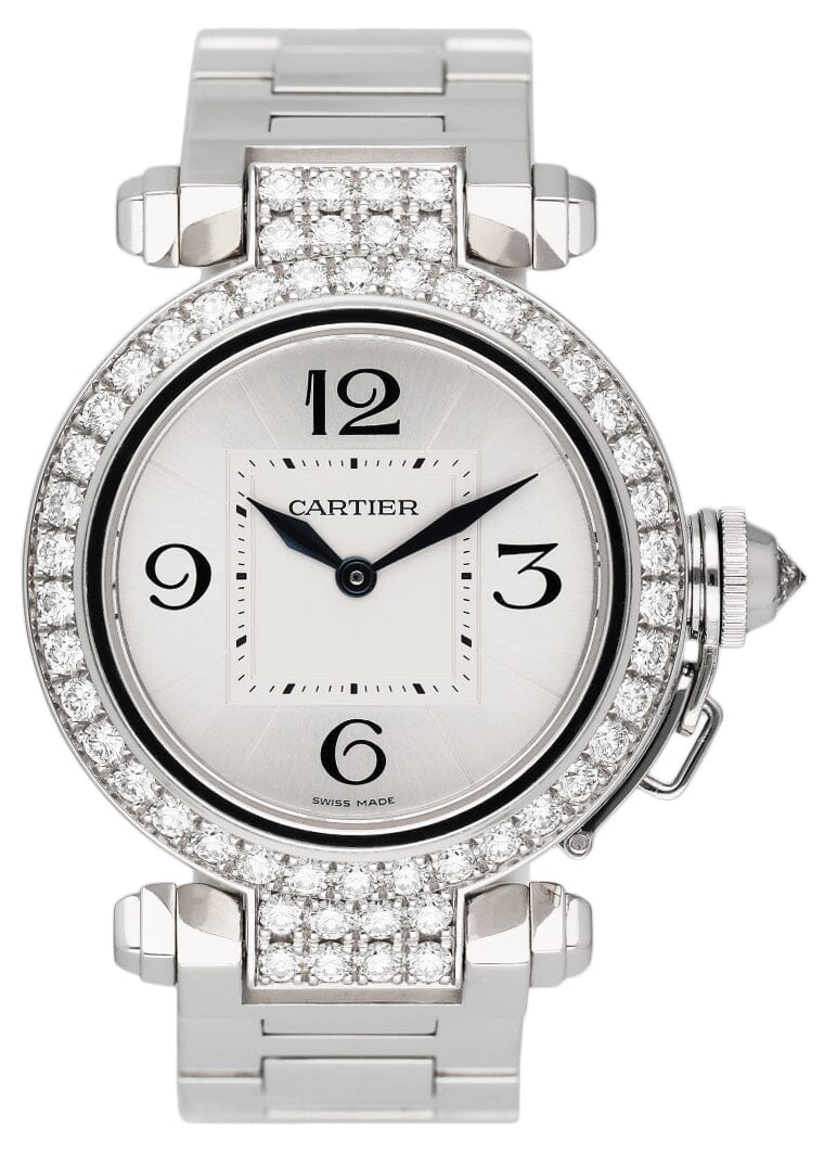 Cartier Pasha WJ11924G Rhodiumized White Gold Ladies Watch - Virtual