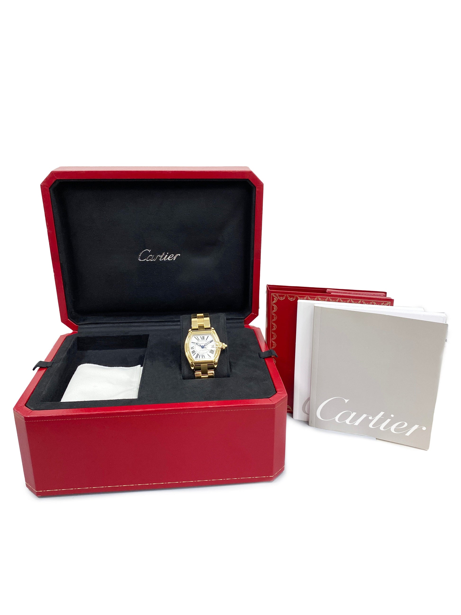 Cartier Roadster Large W62005V1 18K Yellow Gold Mens Watch Box Papers - Watches