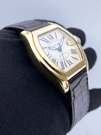 Cartier Roadster Large W62005V2 18K Yellow Gold Mens Watch - Watches