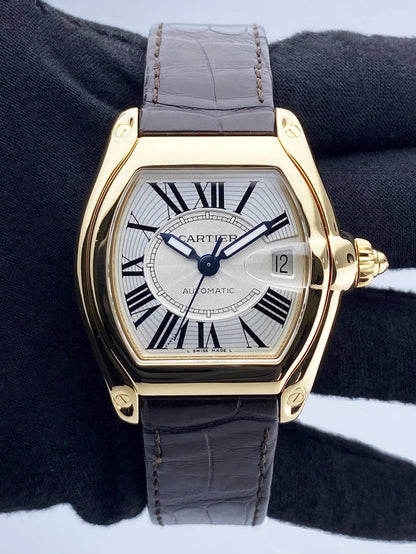 Cartier Roadster Large W62005V2 18K Yellow Gold Mens Watch - Watches