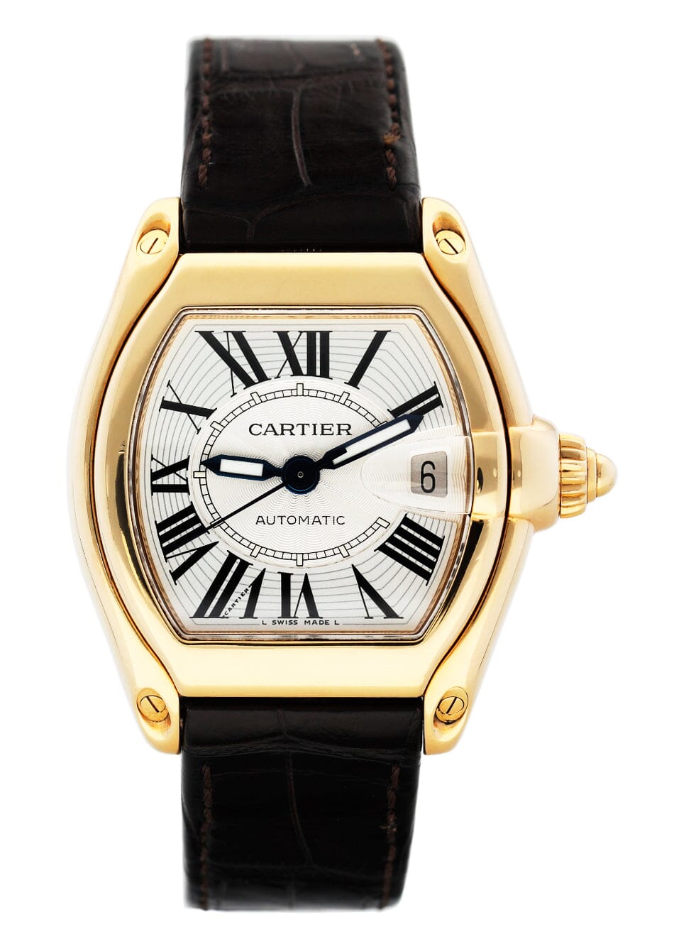 Cartier Roadster Large W62005V2 18K Yellow Gold Mens Watch - Watches