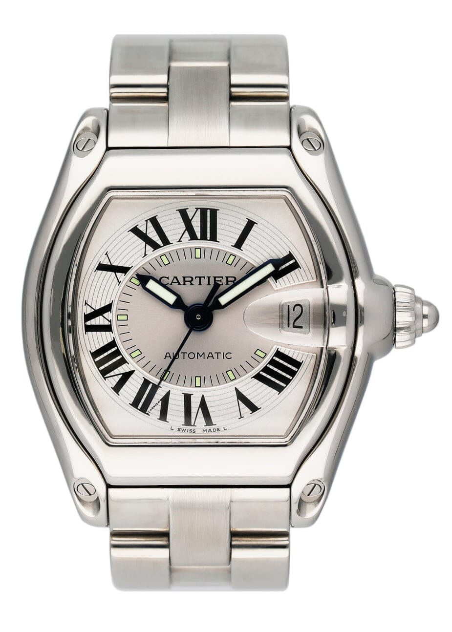 Cartier Roadster W62000V3 Stainless Steel Mens Watch - Watches