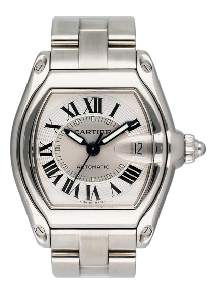 Cartier Roadster W62000V3 Stainless Steel Mens Watch - Watches