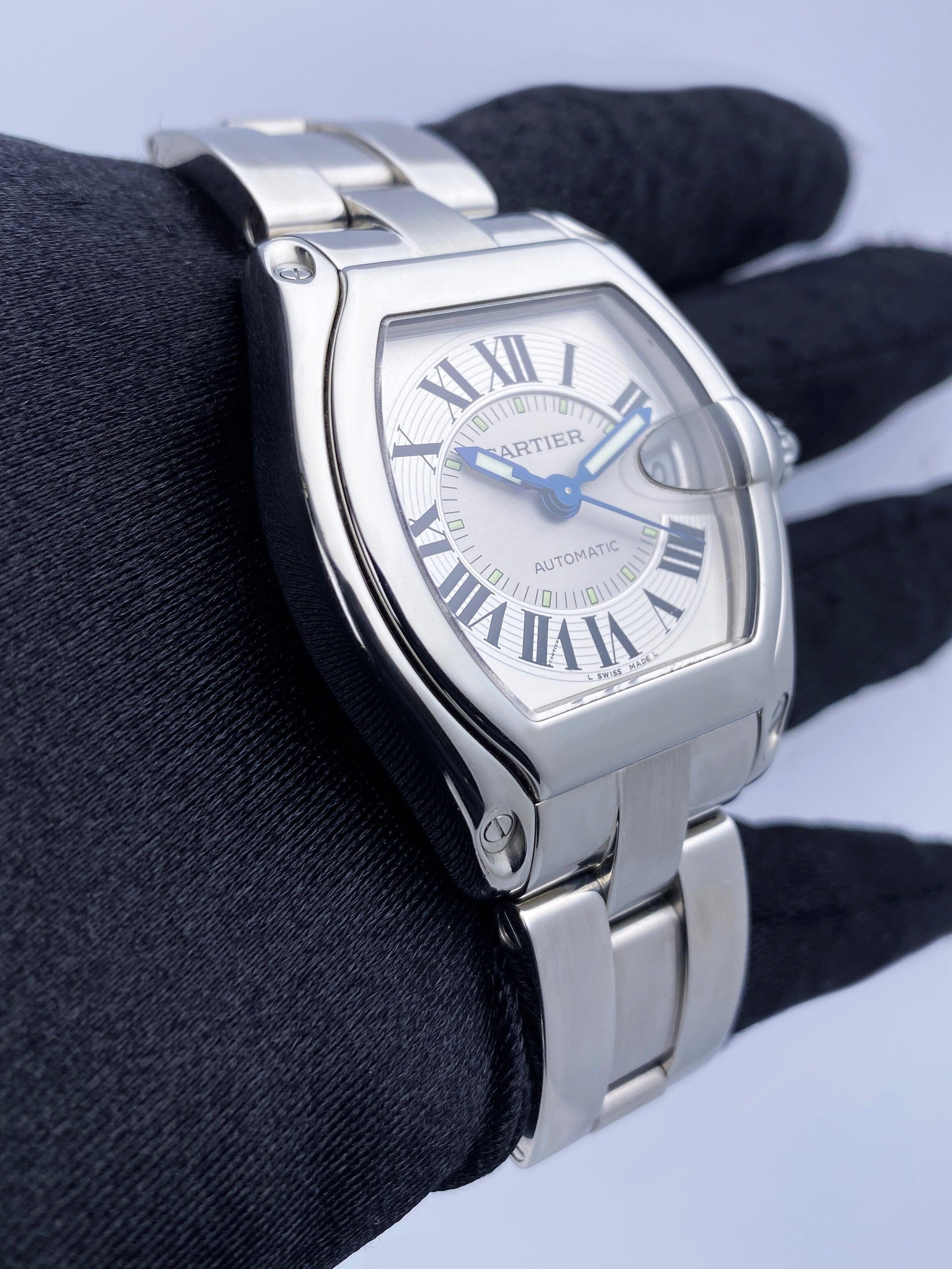 Cartier Roadster W62000V3 Stainless Steel Mens Watch - Watches