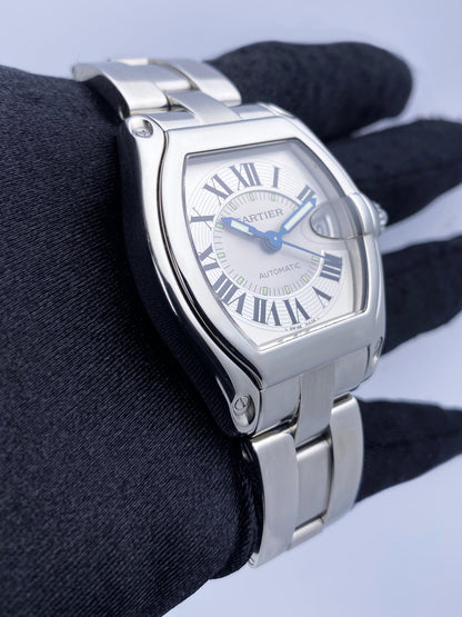 Cartier Roadster W62000V3 Stainless Steel Mens Watch - Watches