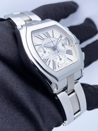 Cartier Roadster W62019X6 Silver Dial Mens Watch - Watches