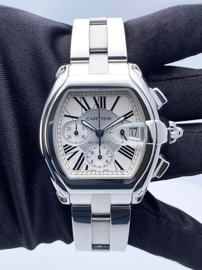 Cartier Roadster W62019X6 Silver Dial Mens Watch - Watches