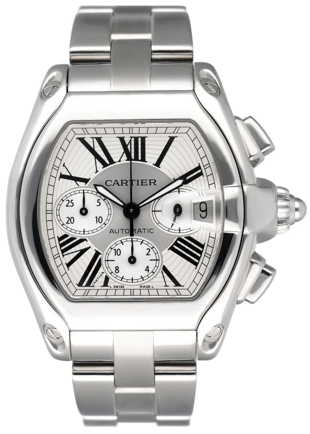 Cartier Roadster W62019X6 Silver Dial Mens Watch - Watches