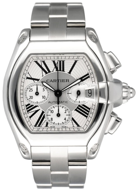 Cartier Roadster W62019X6 Silver Dial Mens Watch - Watches