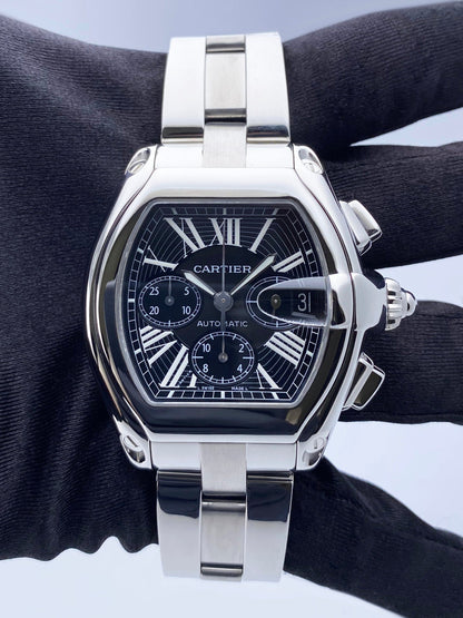 Cartier Roadster W62020X6 Black Dial Mens Watch - Wristwatch