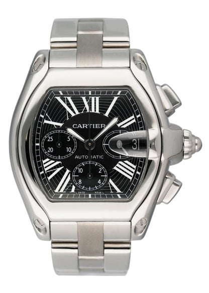 Cartier Roadster W62020X6 Black Dial Mens Watch - Wristwatch