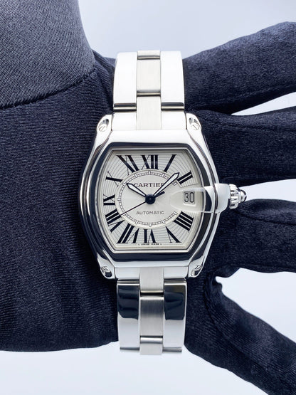 Cartier Roadster W62025V3 Silver Dial Mens Watch - Virtual