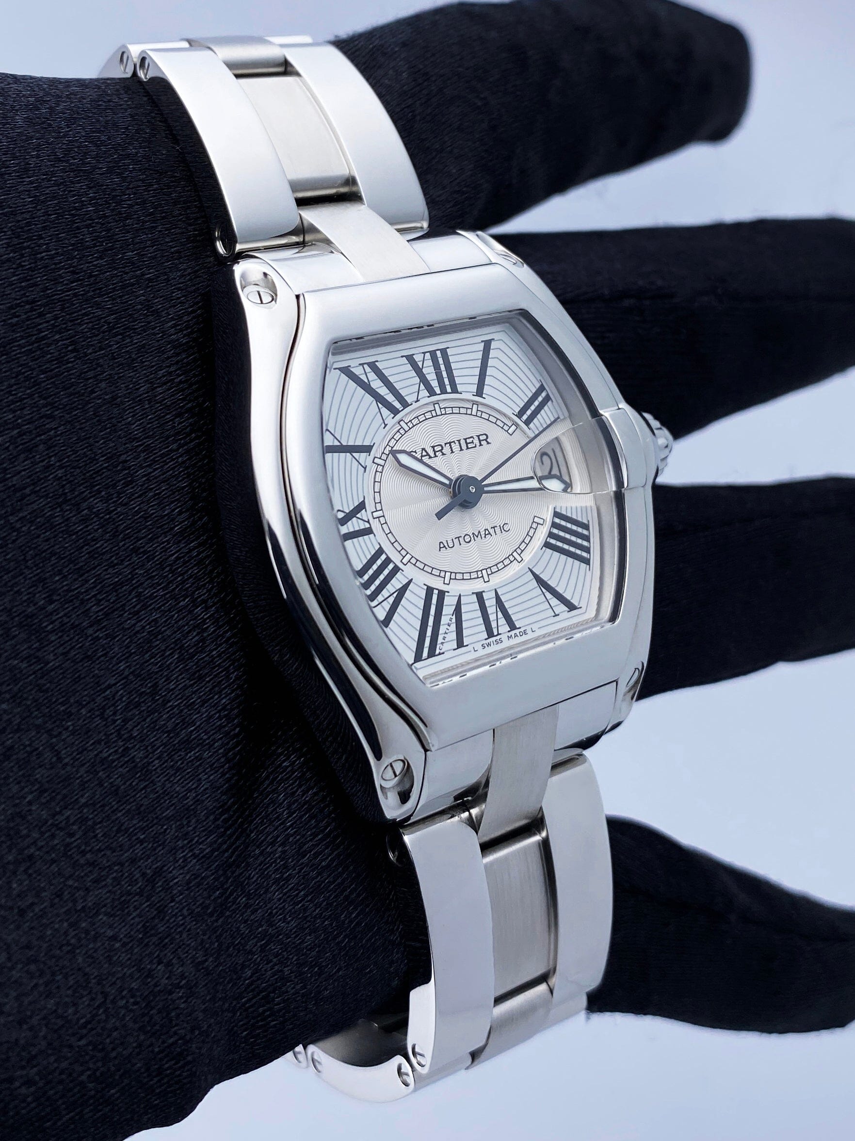 Cartier Roadster W62025V3 Stainless Steel Mens Watch Box – Phigora