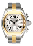 Cartier Roadster W62027Z1 Silver Dial Two Tone Mens Watch - Watches