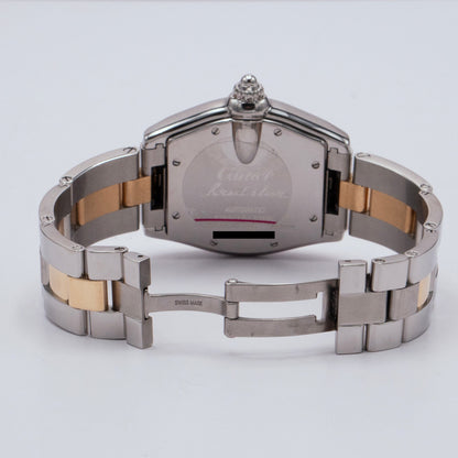 Cartier Roadster W62031Y4 Silver Dial Two Tone Mens Watch - Wristwatch