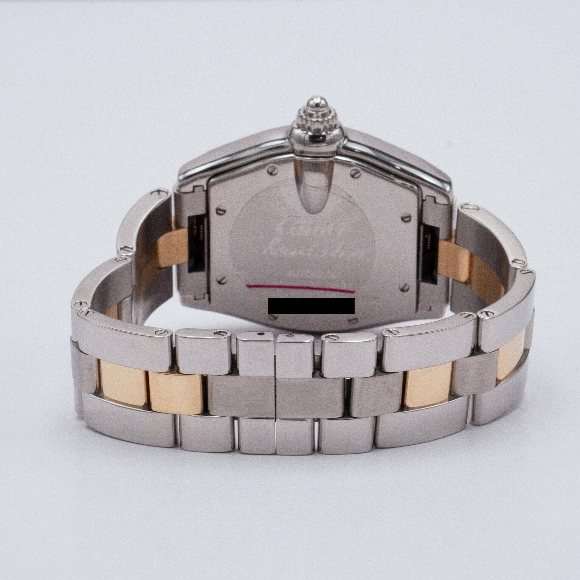 Cartier Roadster W62031Y4 Silver Dial Two Tone Mens Watch - Wristwatch