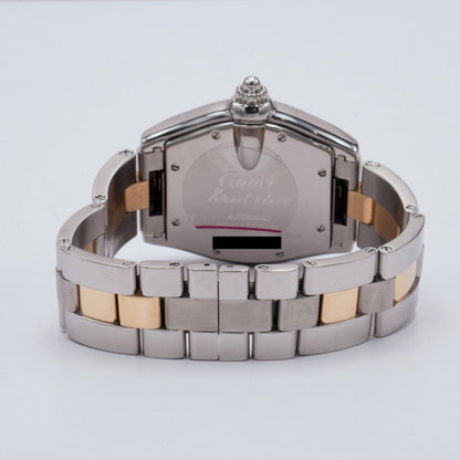 Cartier Roadster W62031Y4 Silver Dial Two Tone Mens Watch - Wristwatch