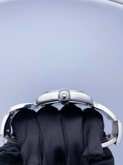 Cartier Roadster W62041V3 Black Dial Steel Mens Watch Box Papers - Watches