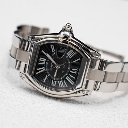 Cartier Roadster W62041V3 Black Dial Steel Mens Watch - Watches