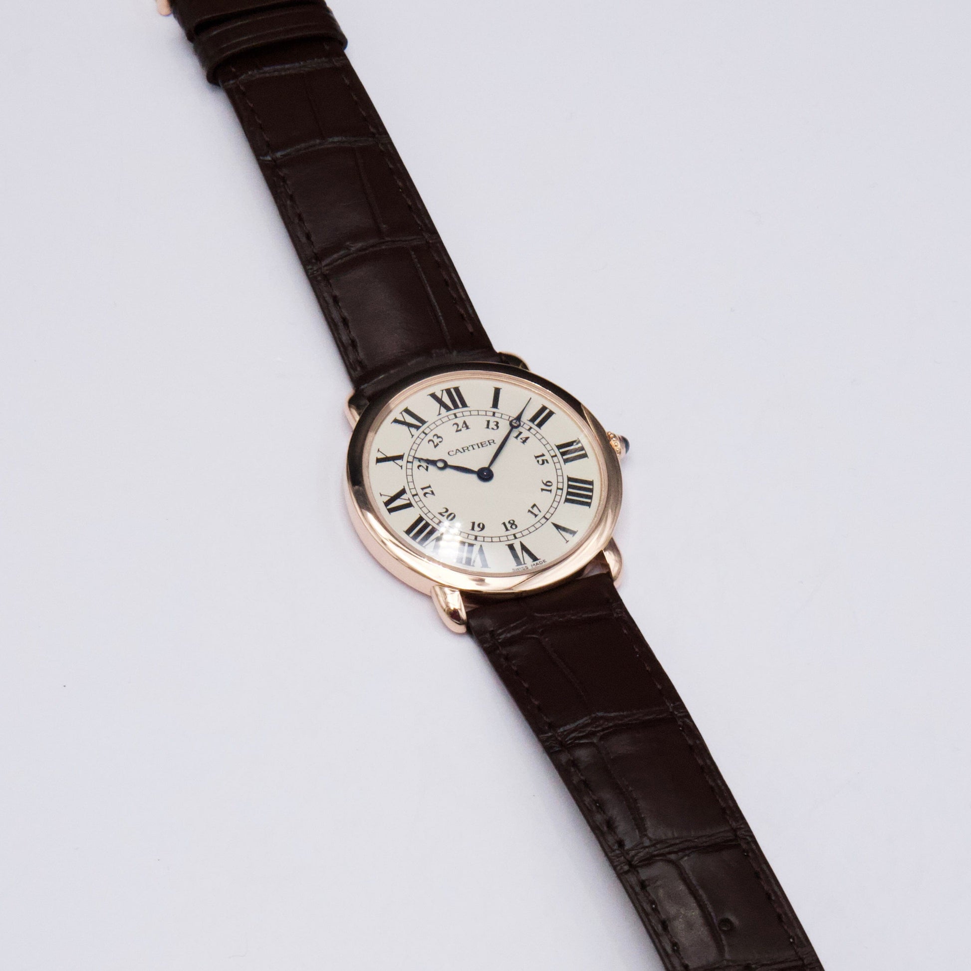 Cartier Ronde Louis W6800251 18K Rose Gold Watch Box Papers - Wristwatch