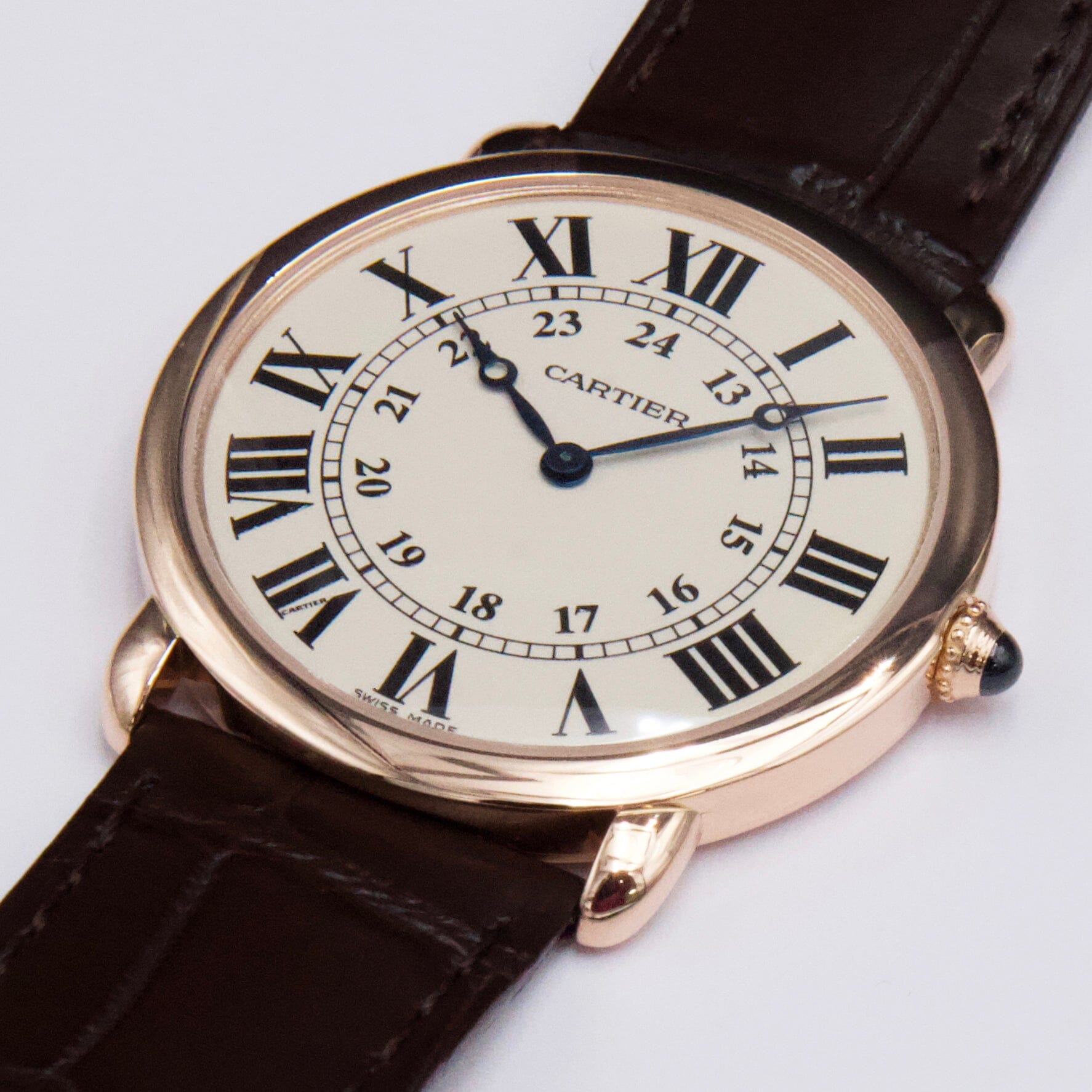 Cartier Ronde Louis W6800251 18K Rose Gold Watch Box Papers - Wristwatch