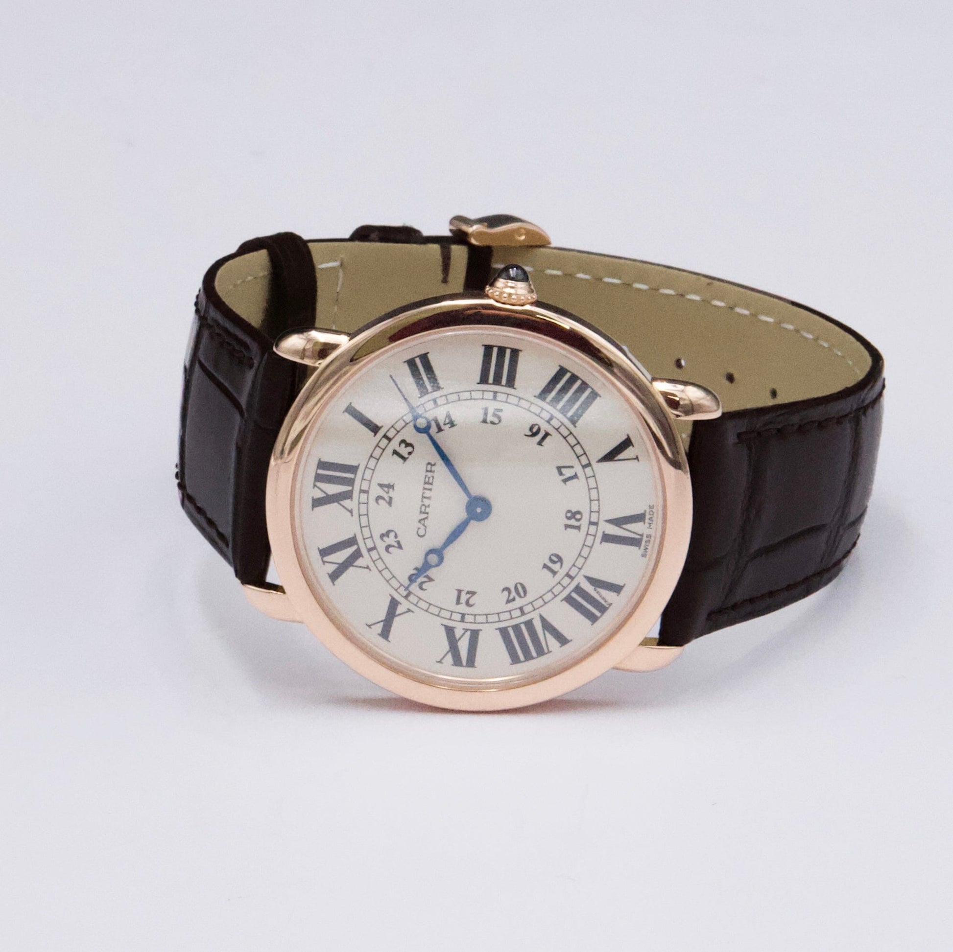 Cartier Ronde Louis W6800251 18K Rose Gold Watch Box Papers - Wristwatch