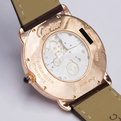 Cartier Ronde Louis W6800251 18K Rose Gold Watch Box Papers - Wristwatch