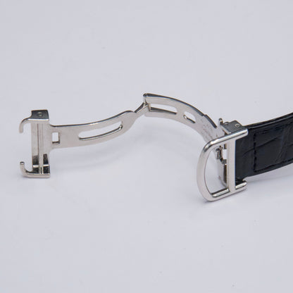 Cartier Ronde Louis WR007004 Rhodiumized 18K White gold Mens Watch - Watches
