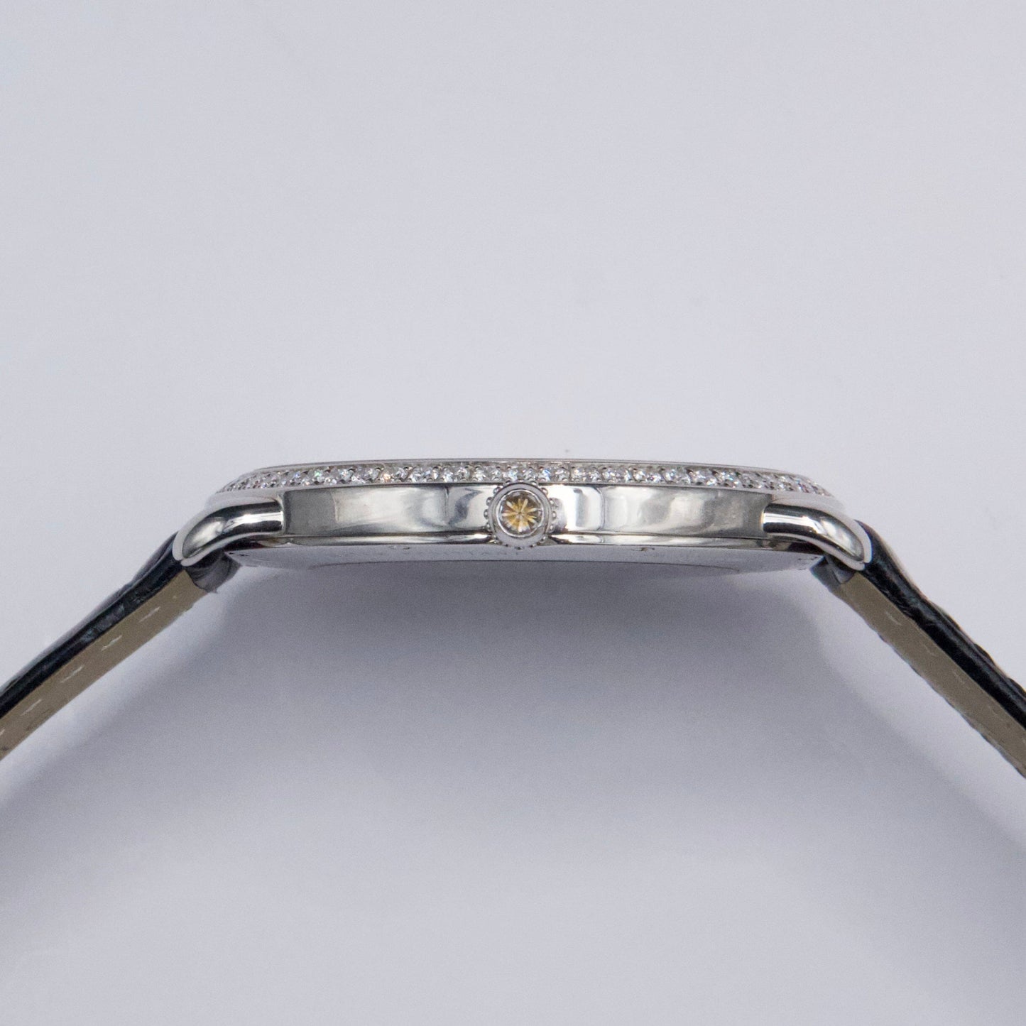 Cartier Ronde Louis WR007004 Rhodiumized 18K White gold Mens Watch - Watches