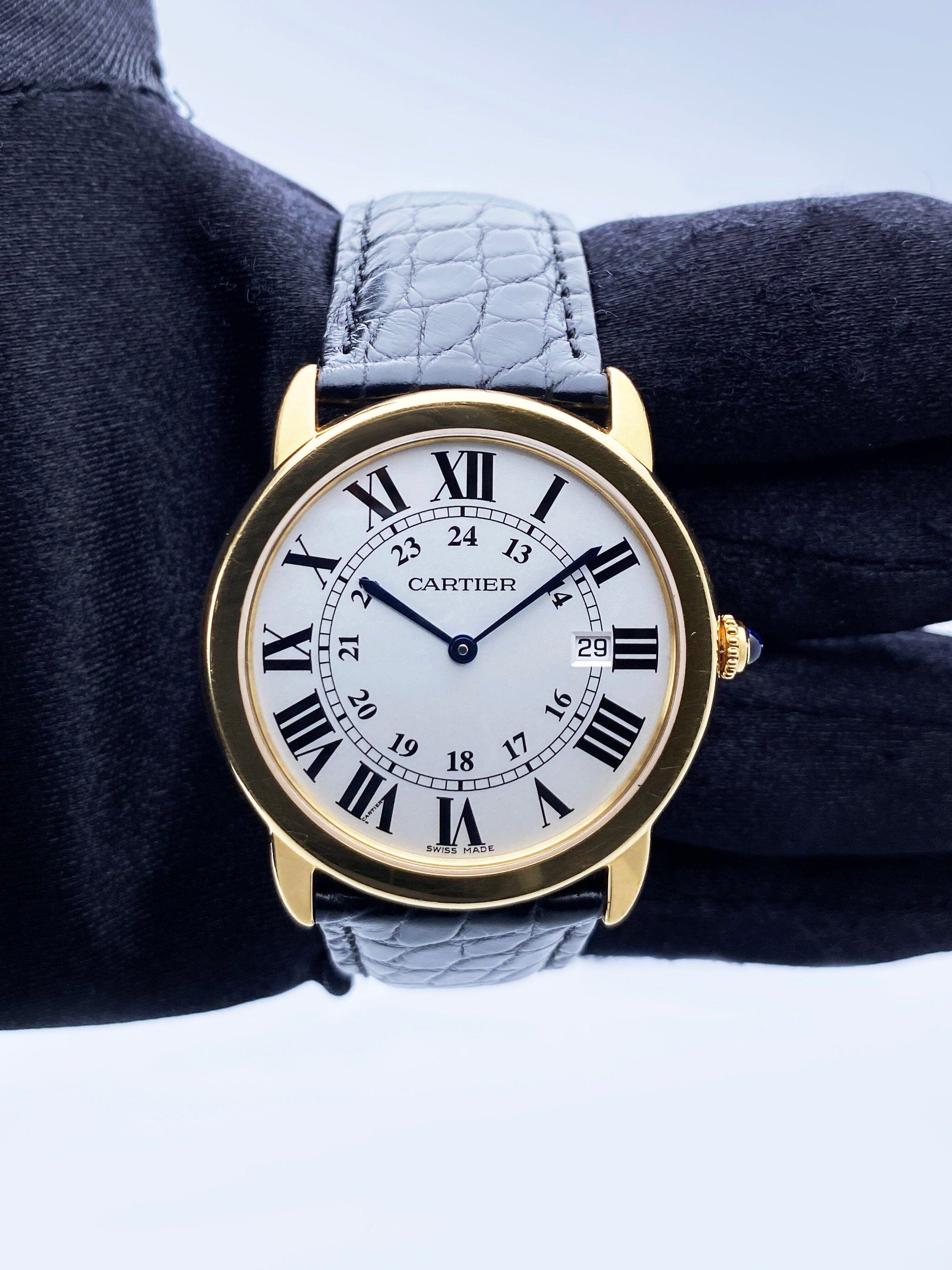 Cartier Ronde Solo W6700455 18K Yellow Gold Mens Watch