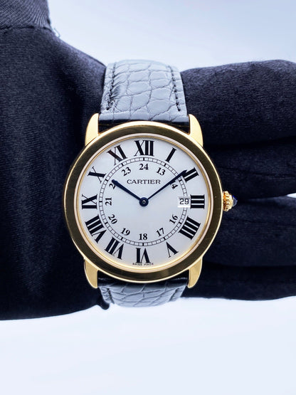 Cartier Ronde Solo W6700455 18K Yellow Gold Mens Watch