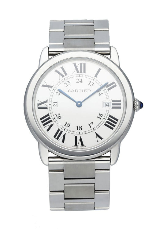 Cartier Ronde Solo W6701005 Silver Dial Mens Watch - Wristwatch
