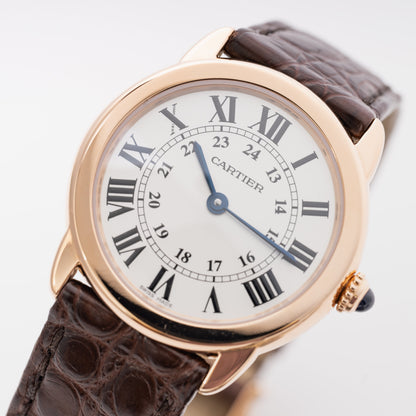 Cartier Ronde Solo W6701007 18K Rose Gold Ladies Watch Box Papers - Watches