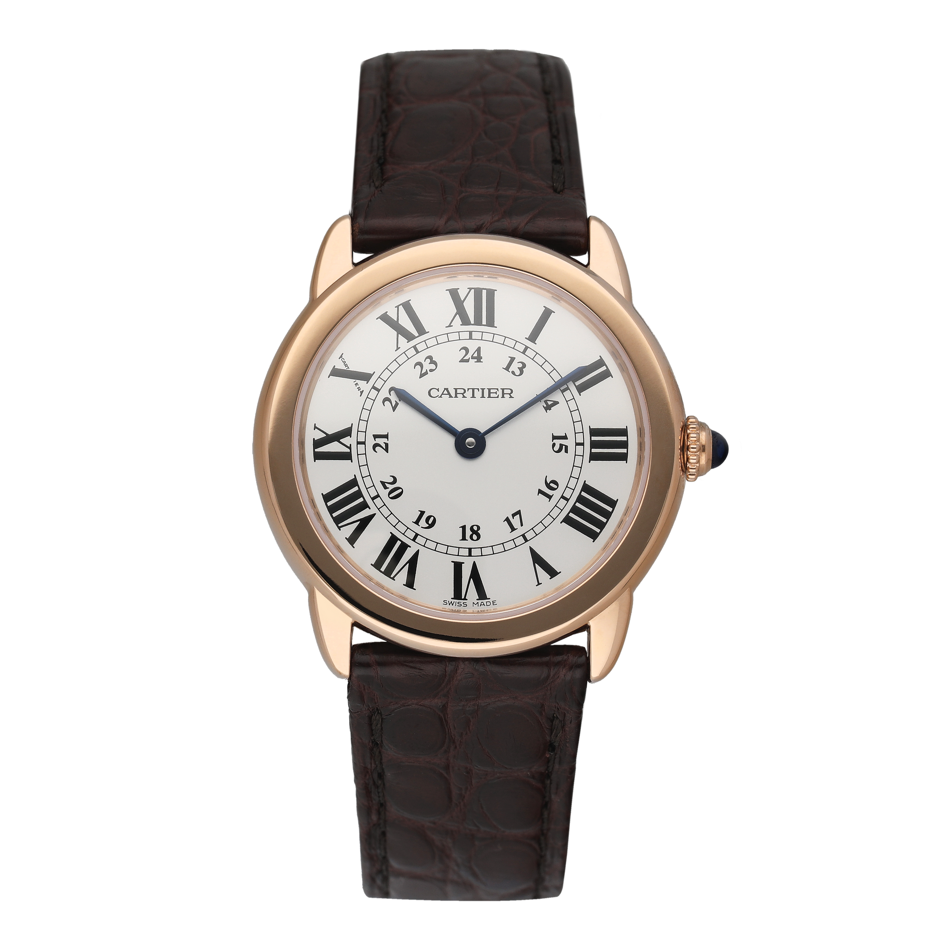 Cartier Ronde Solo W6701007 18K Rose Gold Ladies Watch Box Papers - Watches