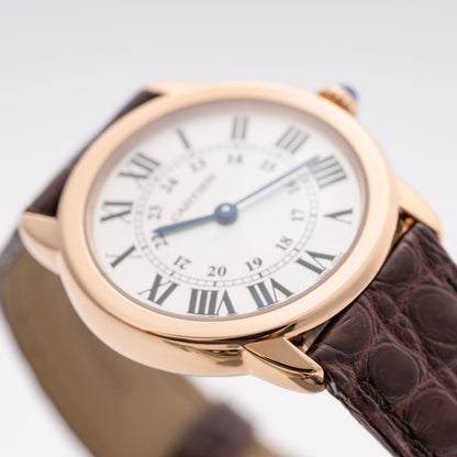Cartier Ronde Solo W6701007 18K Rose Gold Ladies Watch Box Papers - Watches