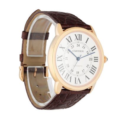 Cartier Ronde Solo W6701009 18K Rose Gold XL Mens Watch - Wristwatch
