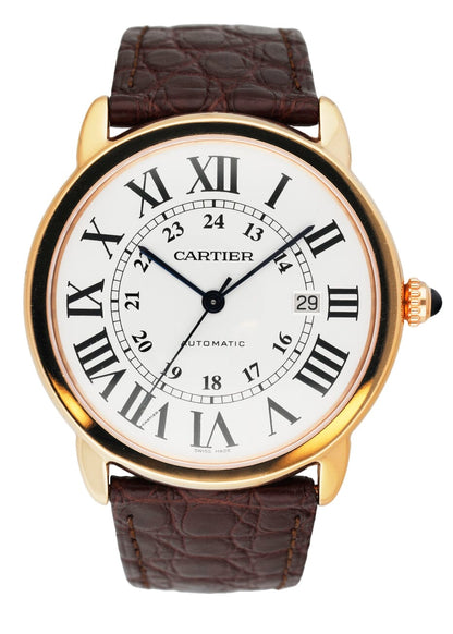 Cartier Ronde Solo W6701009 18K Rose Gold XL Mens Watch - Wristwatch