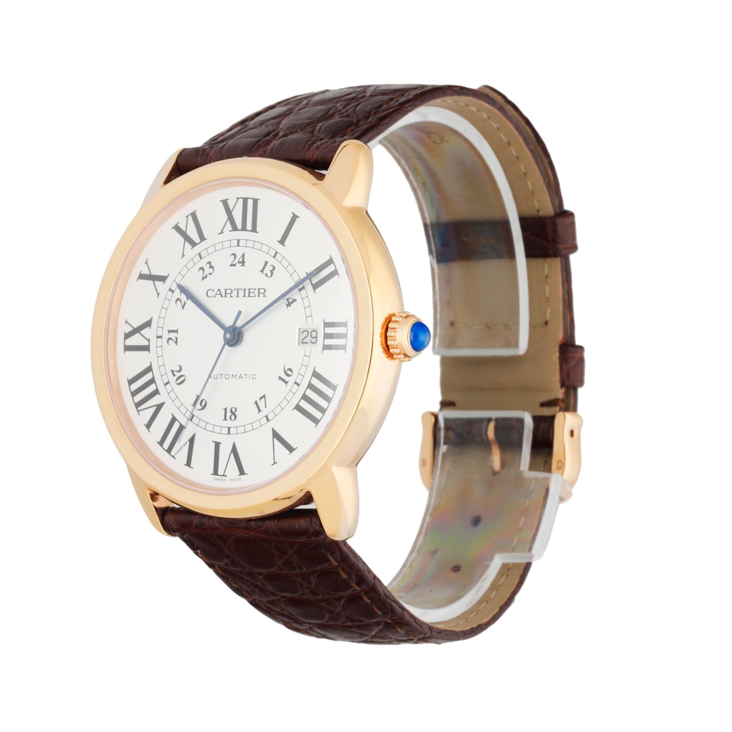 Cartier Ronde Solo W6701009 18K Rose Gold XL Mens Watch - Wristwatch