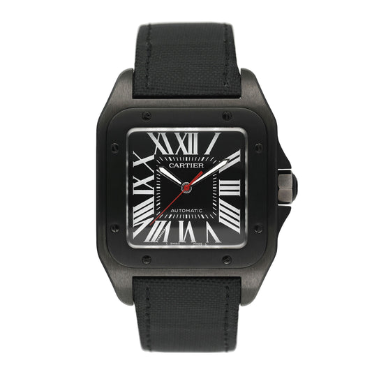 Cartier Santos-100 Large WSSA0006 Carbon Mens Watch
