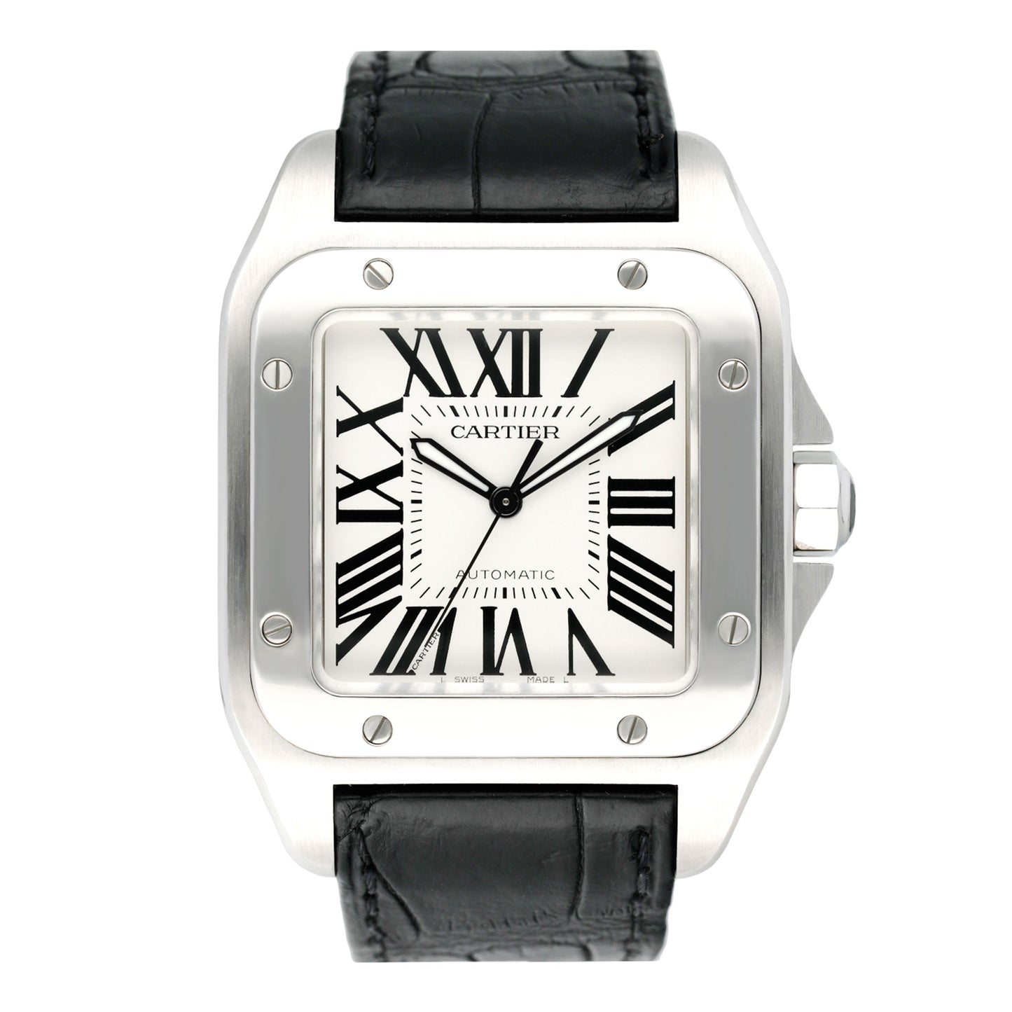 Cartier Santos-100 W20073X8 Stainless Steel Mens Watch