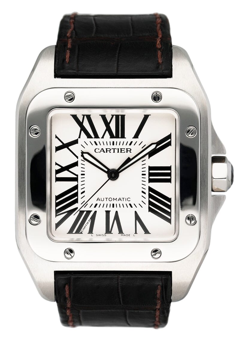 Cartier Santos-100 W20073X8 Stainless Steel Mens Watch - Watches