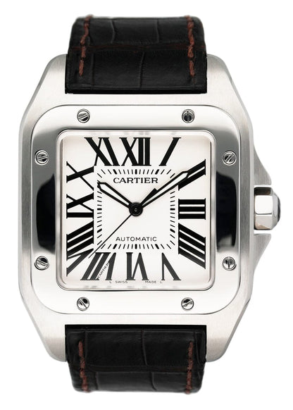 Cartier Santos-100 W20073X8 Stainless Steel Mens Watch - Watches