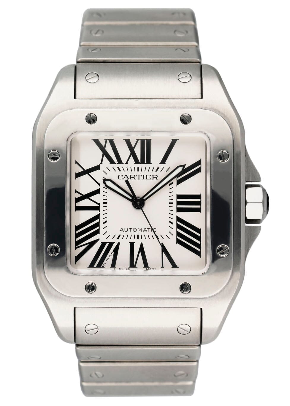 Cartier Santos-100 XL W200737G Stainless Steel Mens Watch - Wristwatch