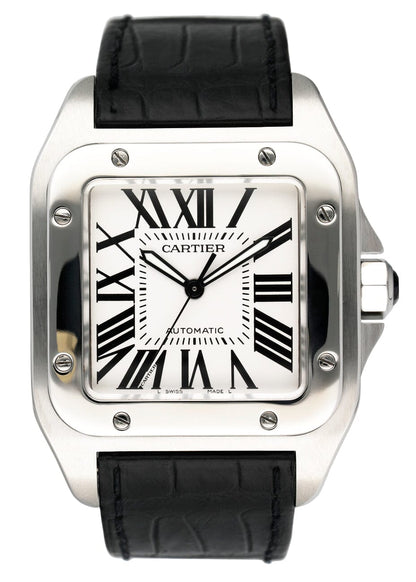 Cartier Santos-100 XL W20073X8 Stainless steel Mens Watch Box Papers - Wristwatch