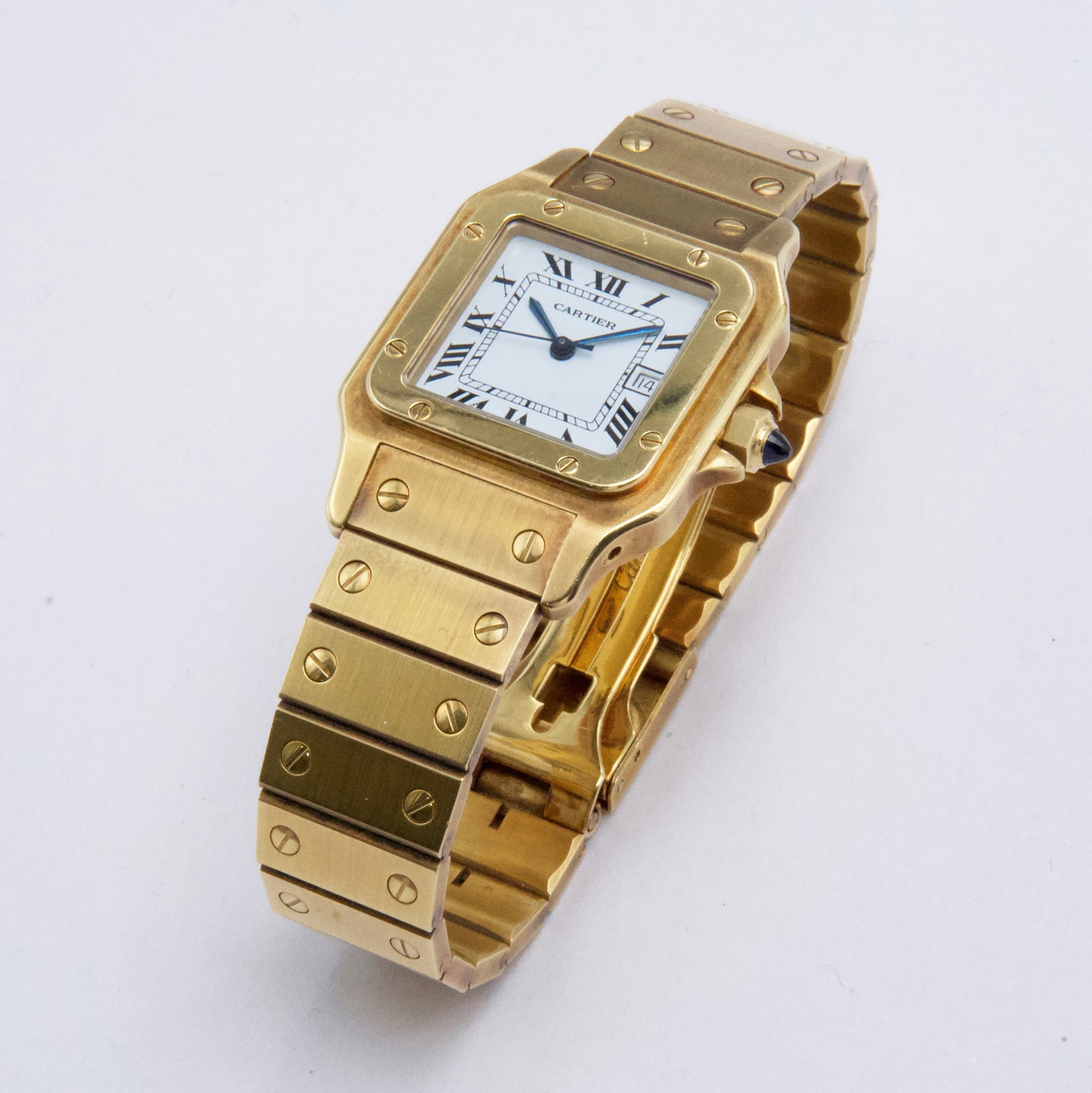 Cartier Santos 82746788 18K Yellow Gold Mens Watch - Wristwatch