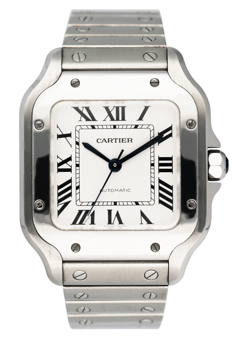 Cartier Santos De WSSA0029 Medium Steel Watch Box Papers - Virtual