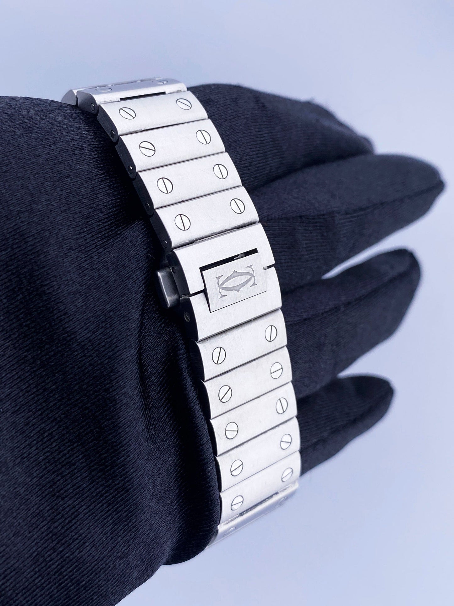 Cartier Santos De WSSA0029 Medium Steel Watch Box Papers - Virtual