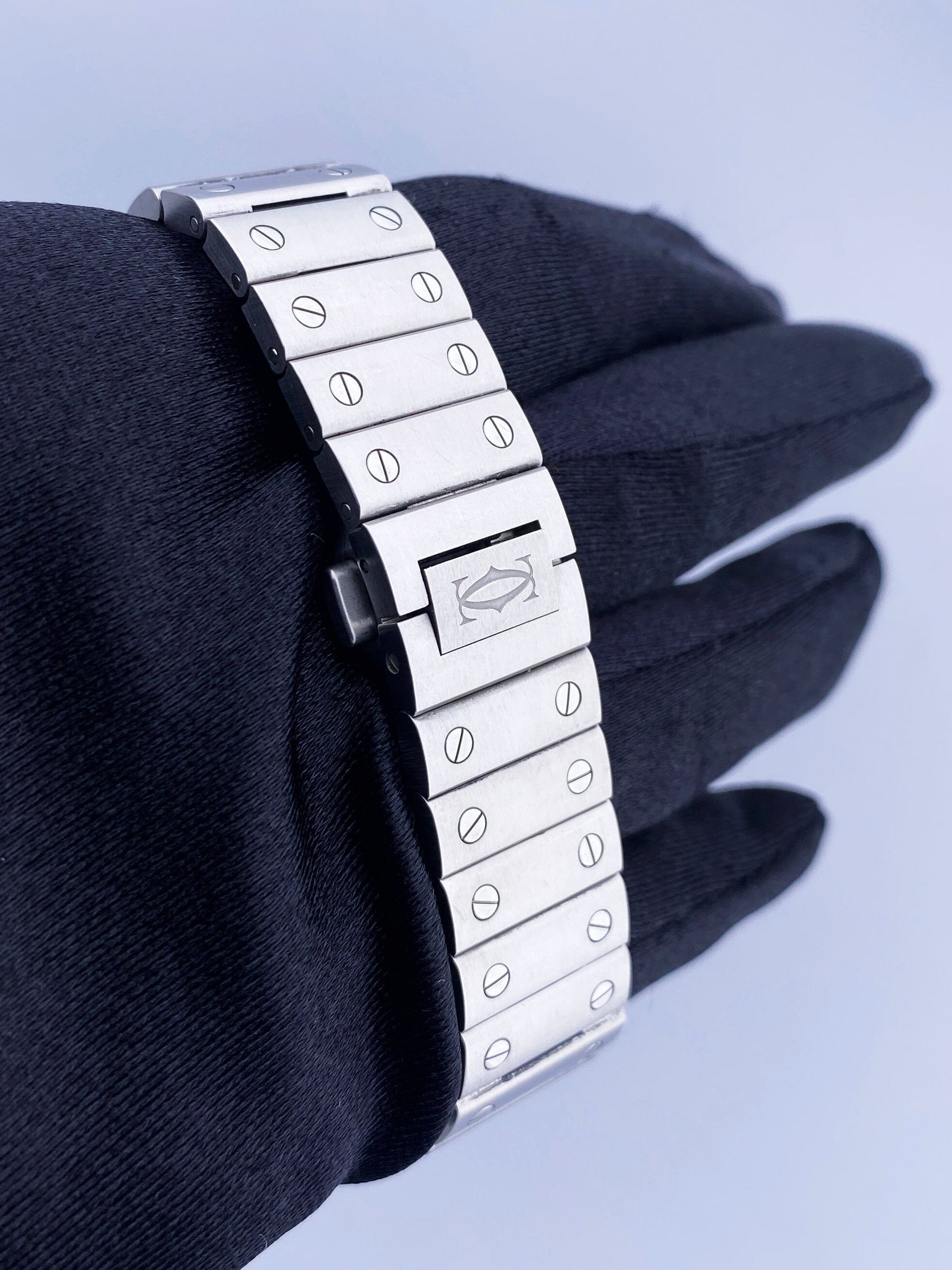 Cartier Santos De WSSA0029 Medium Steel Watch Box Papers - Virtual