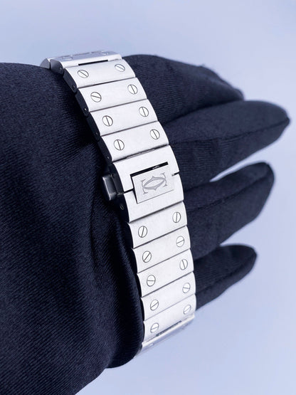 Cartier Santos De WSSA0029 Medium Steel Watch Box Papers - Virtual