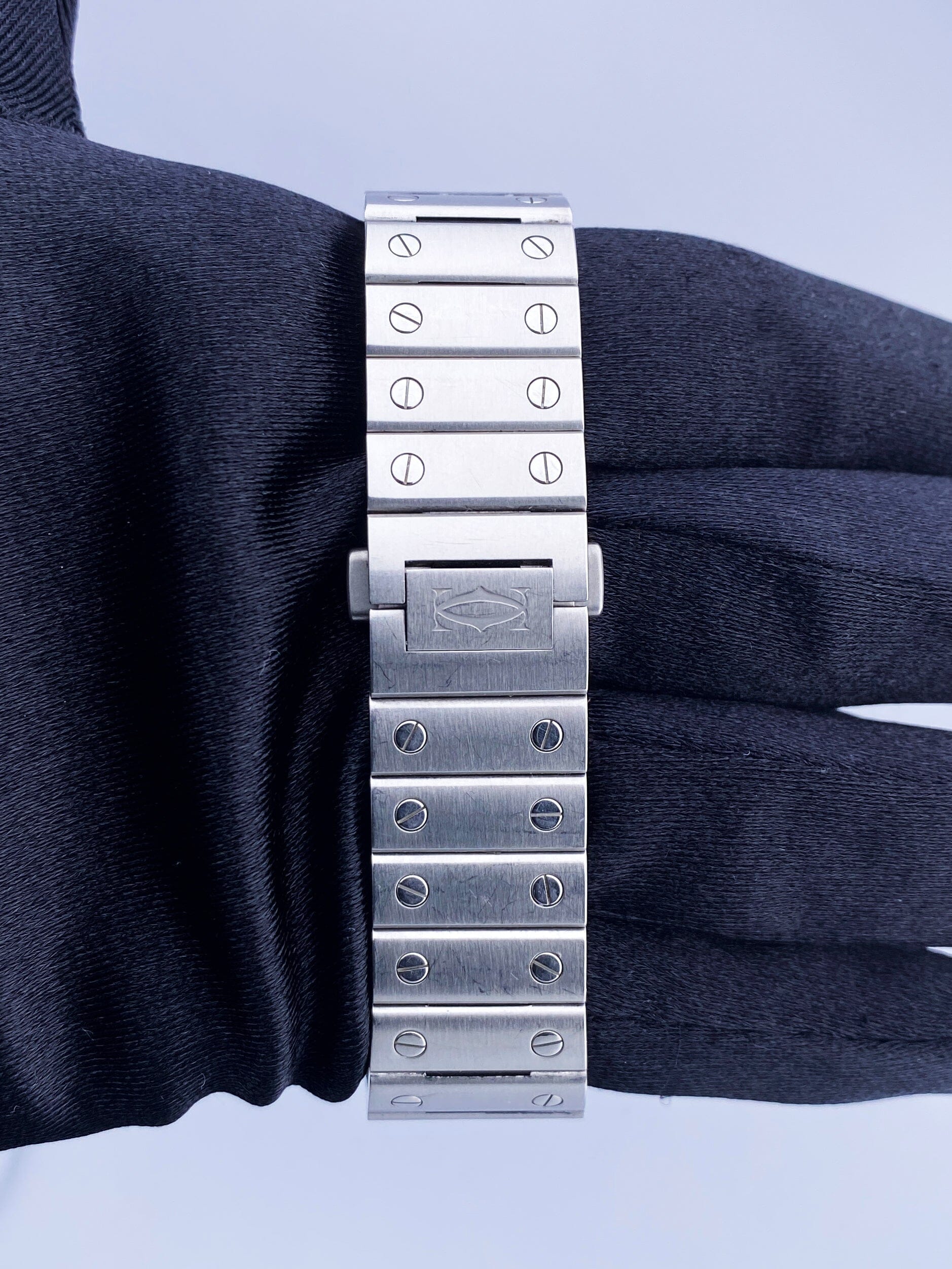 Cartier Santos De WSSA0029 Medium Steel Watch Box Papers - Virtual